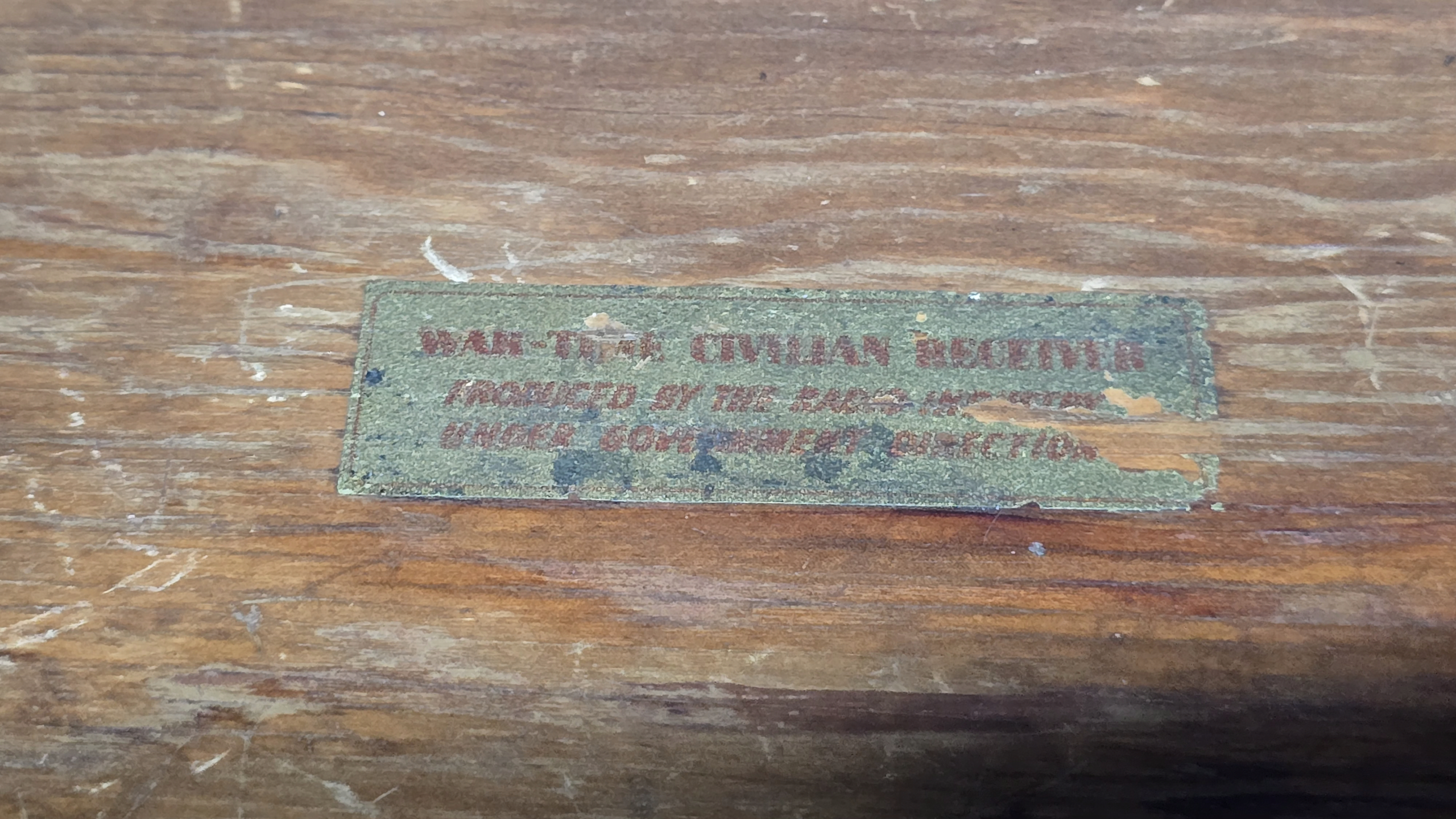 Wartime Civilian Receiver - AC Model - Good, Honest Wartime Condition - Image 4