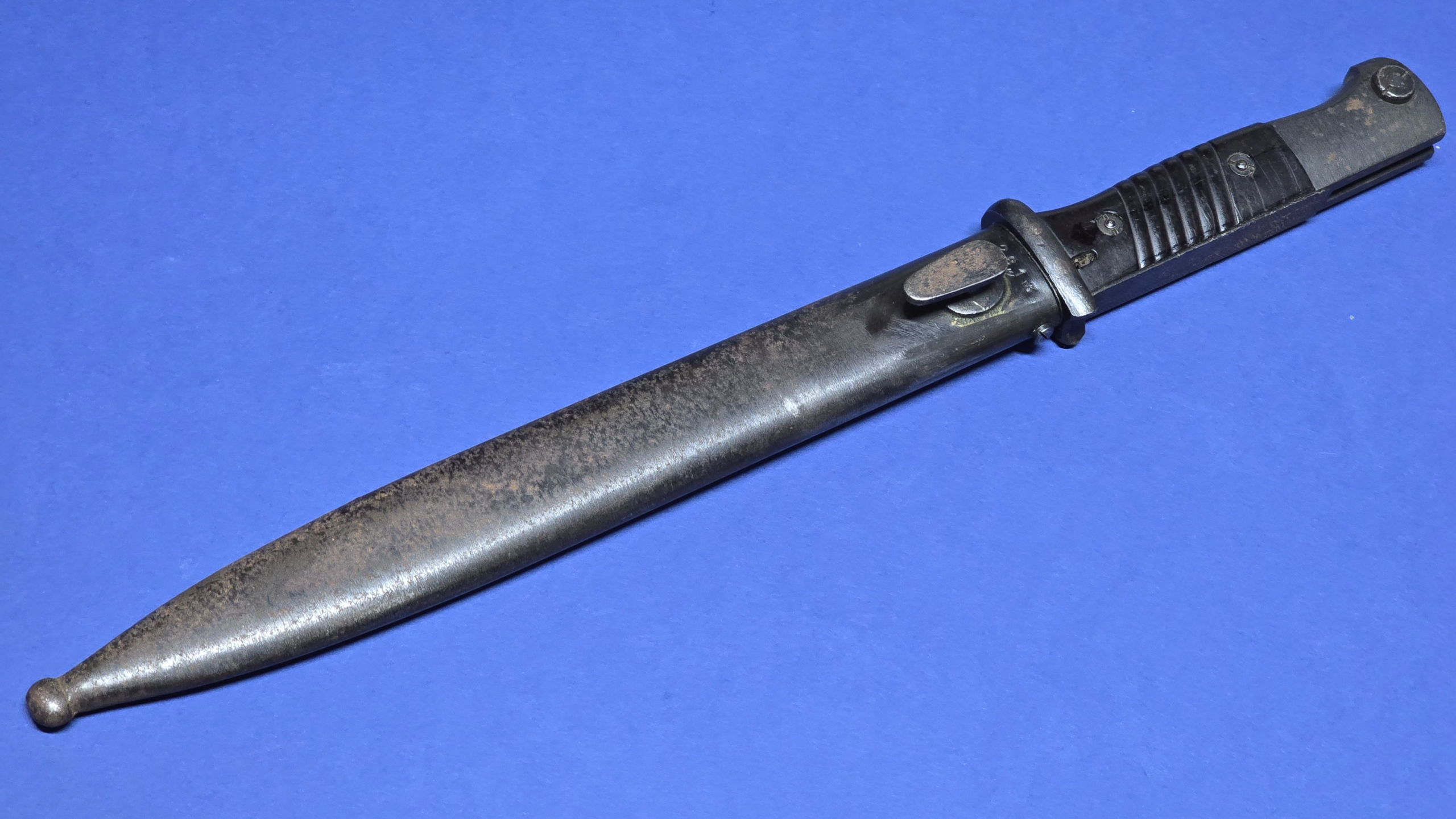 WW2 German K98 Bayonet - FZE (F.W. Holler) - 1944 - Near Mint Blade - Non-Matching - Image 5