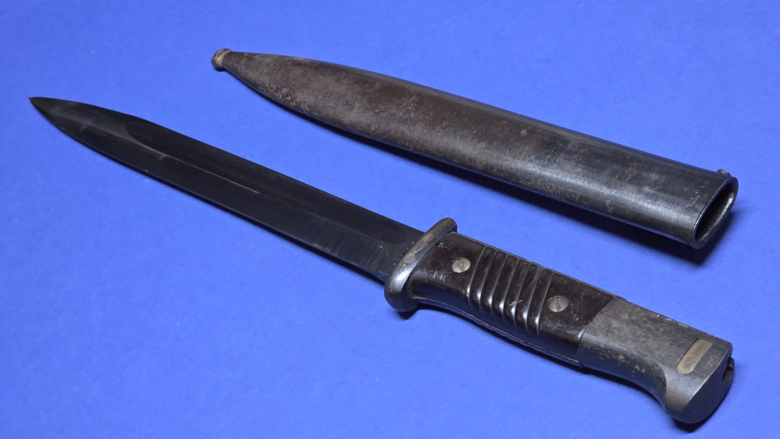 WW2 German K98 Bayonet - FZE (F.W. Holler) - 1944 - Near Mint Blade - Non-Matching - Image 11