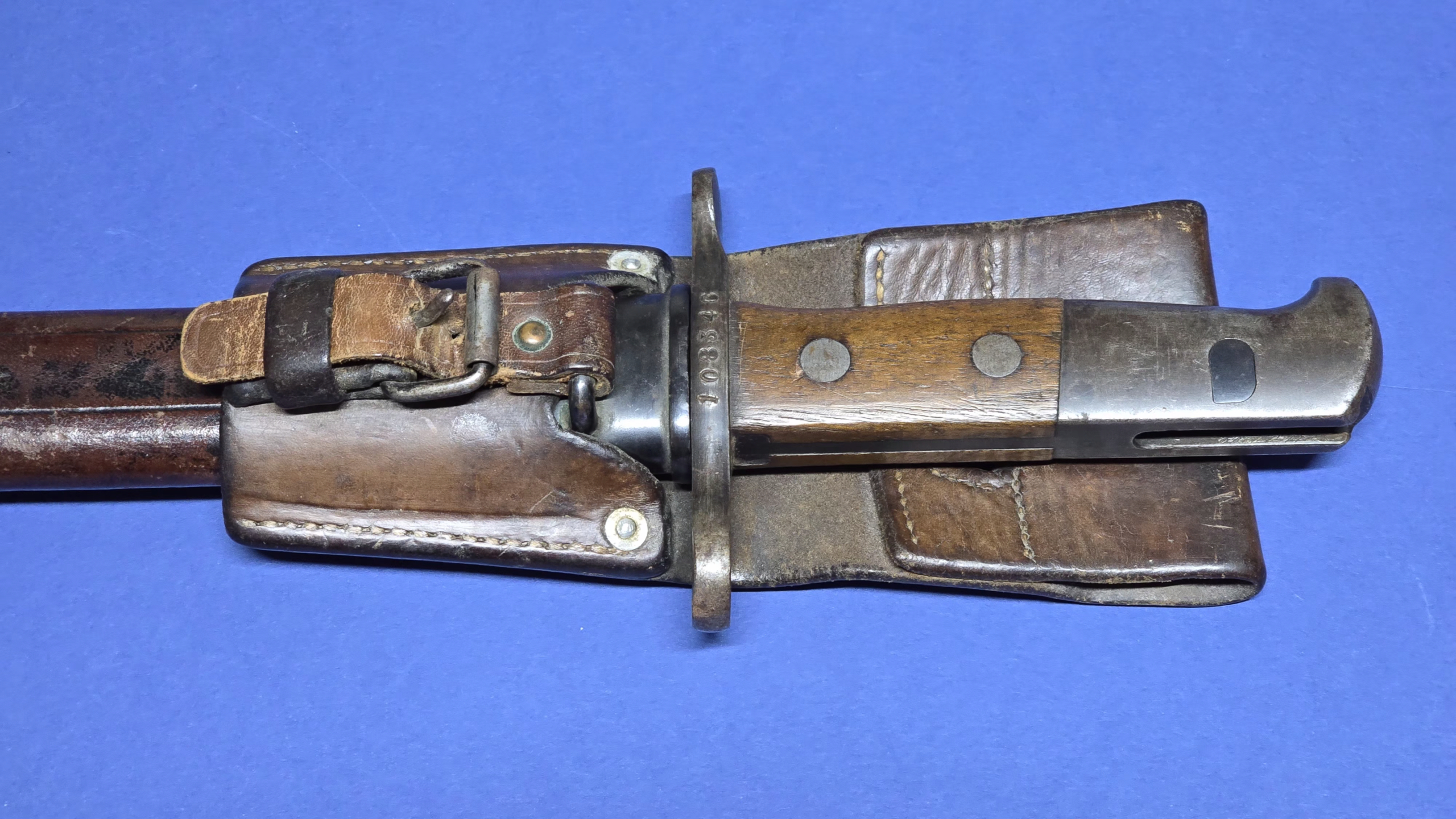 WW2 Swiss M1914 Sawback Bayonet -