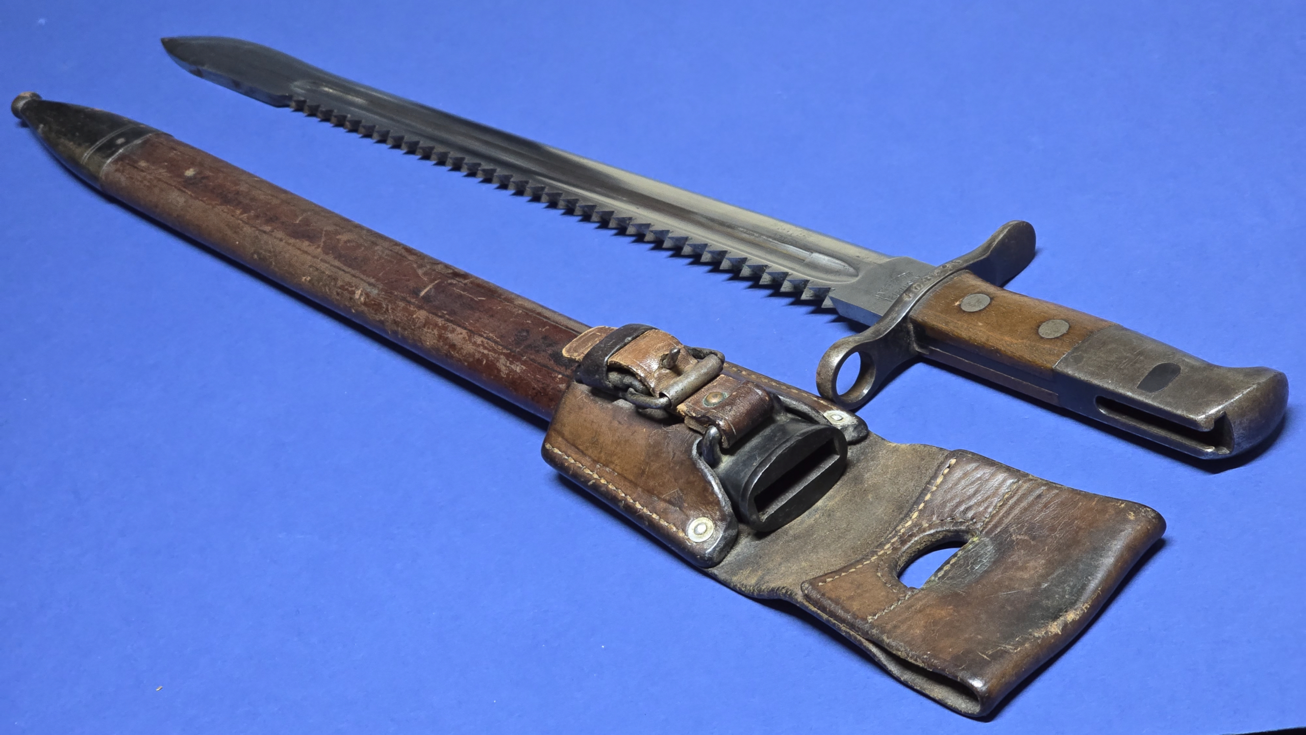 WW2 Swiss M1914 Sawback Bayonet -