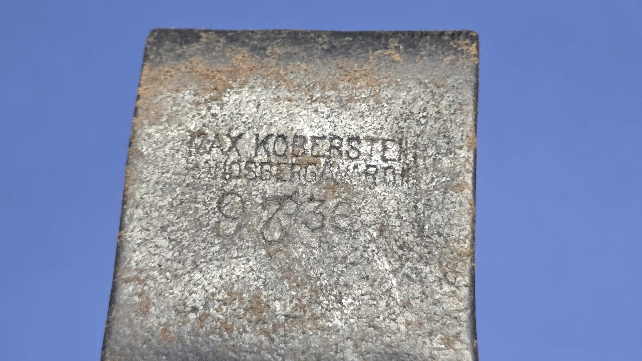 WW2 German K98 Bayonet Frog - 1936 - maker close up