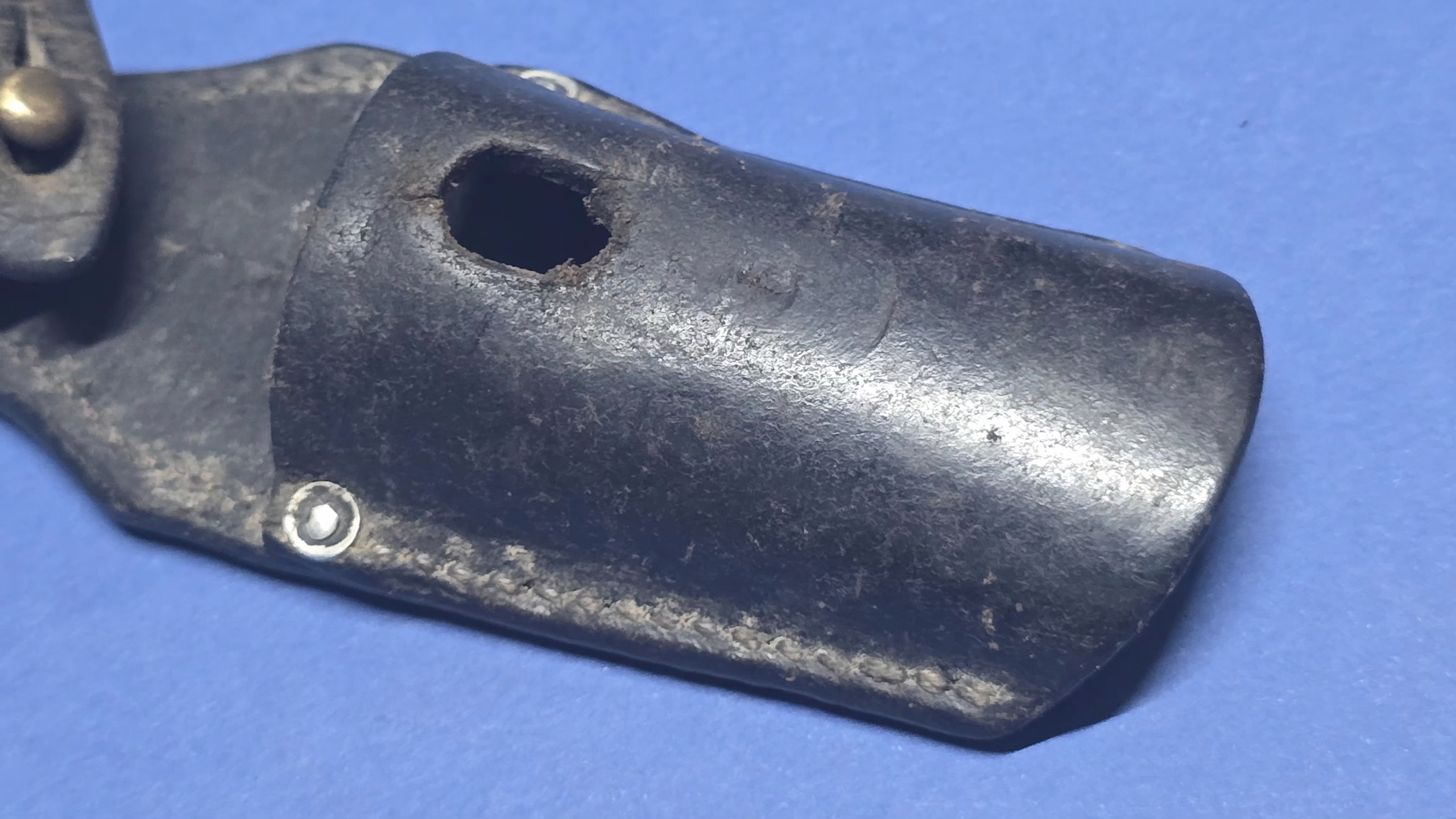 WW2 German K98 Bayonet Frog - 1936 - front close up