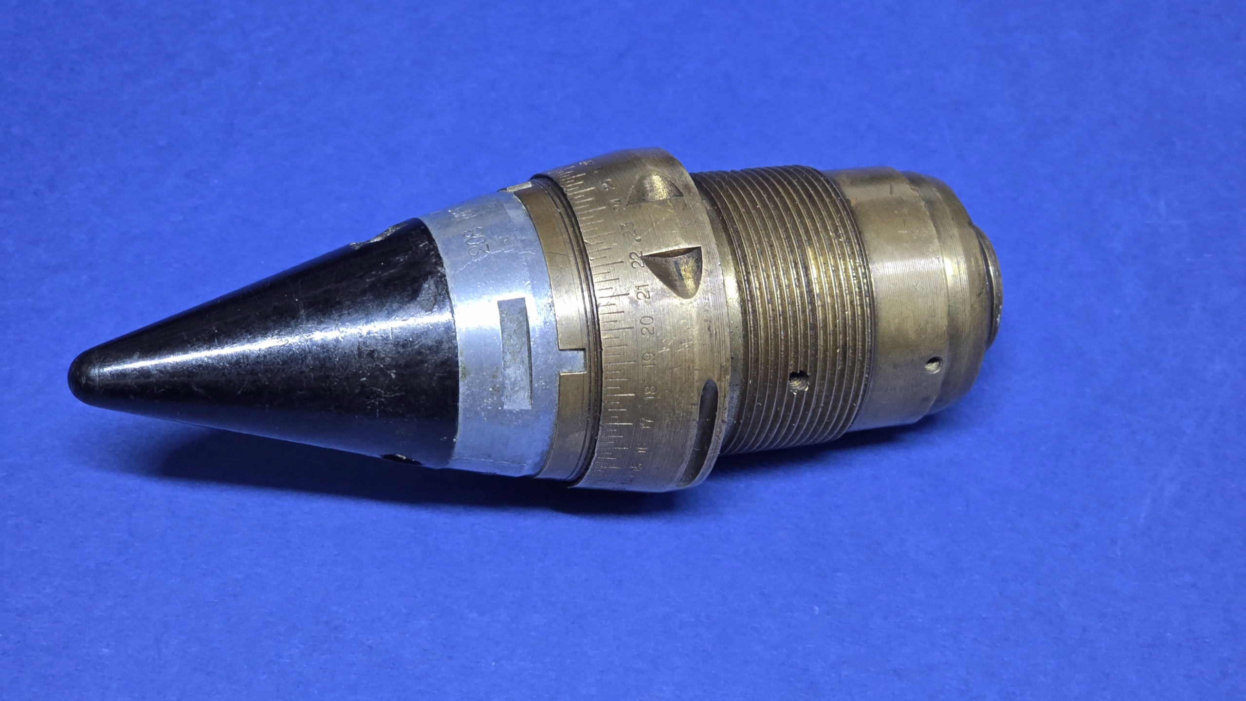 WW2 British No. 208 Mk V Artillery Fuze - Inert - 1945 Dated - Image 11