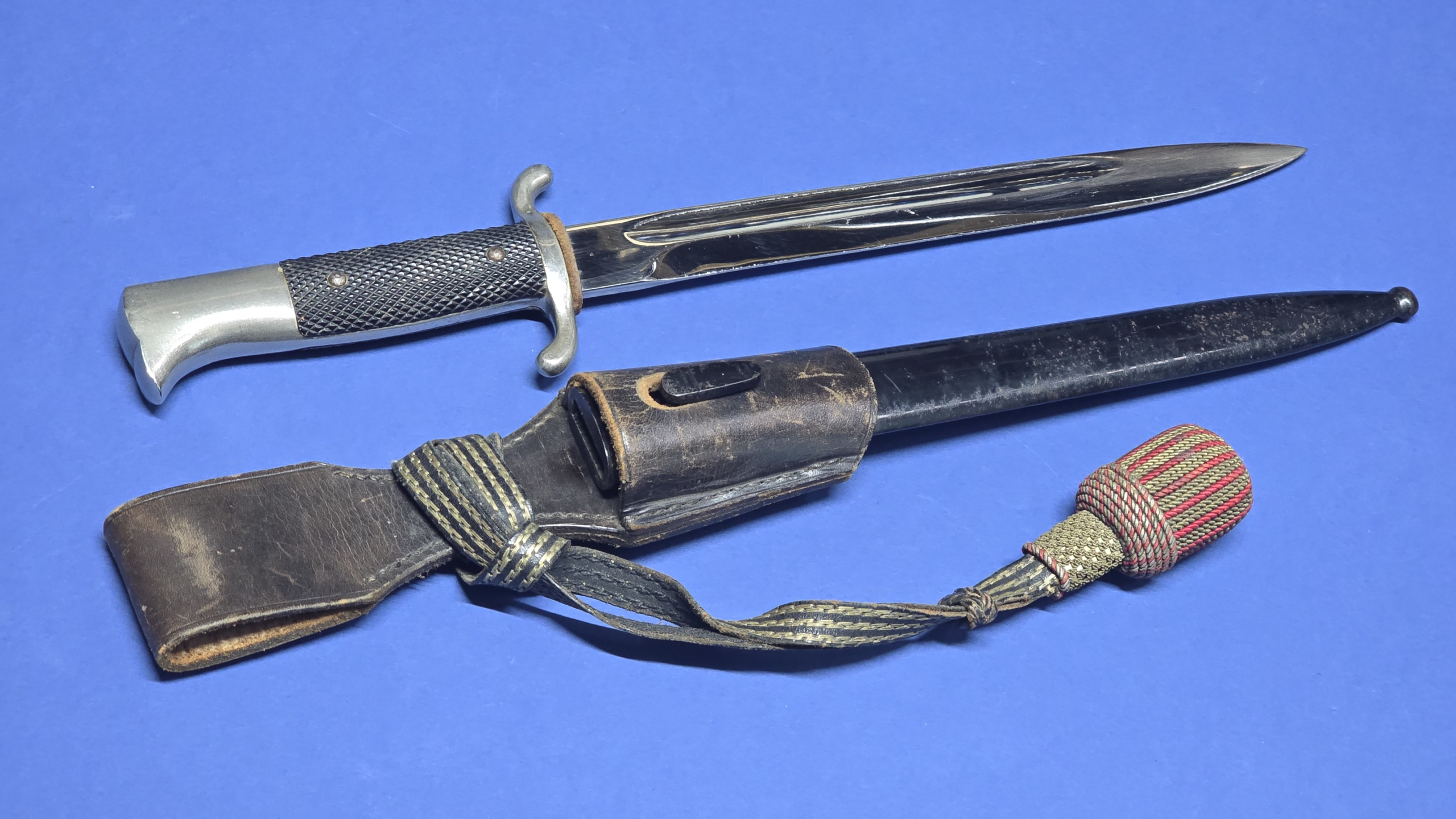 WW2 German Fireman Parade Bayonet - Frog - Knot -