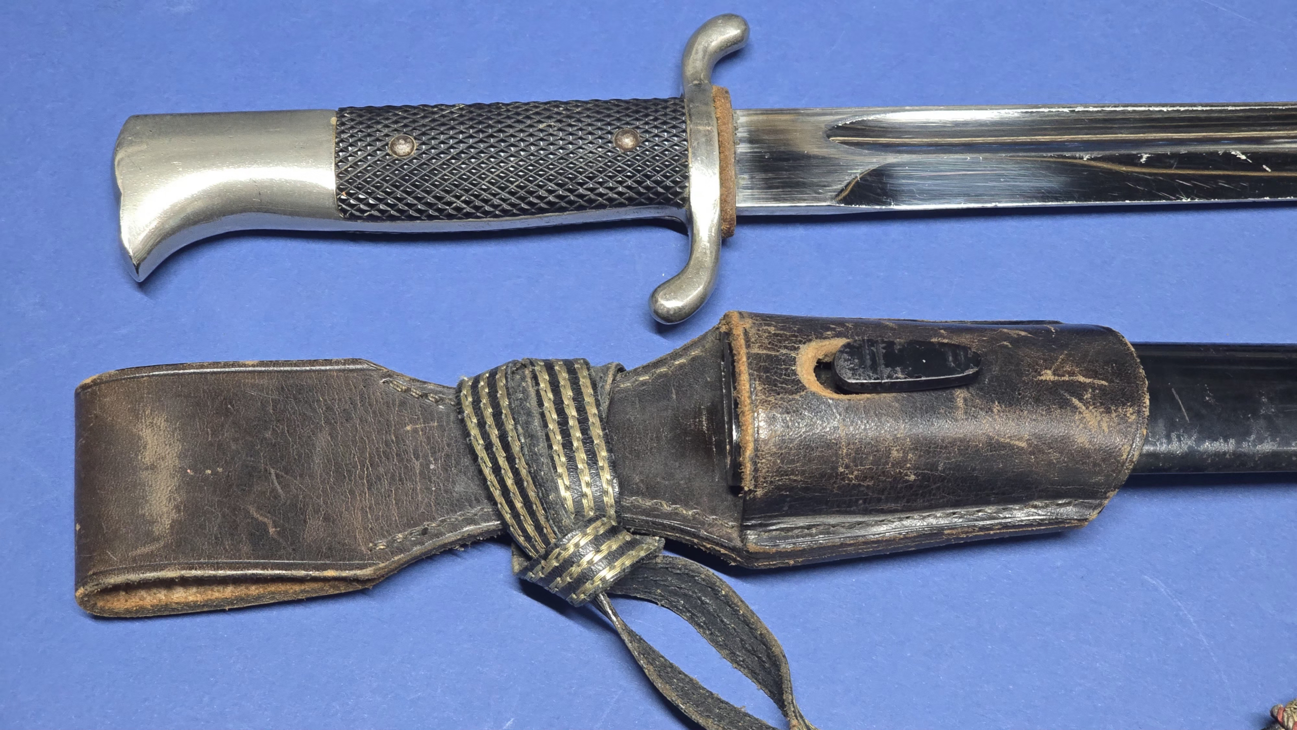 WW2 German Fireman Parade Bayonet - Frog - Knot -