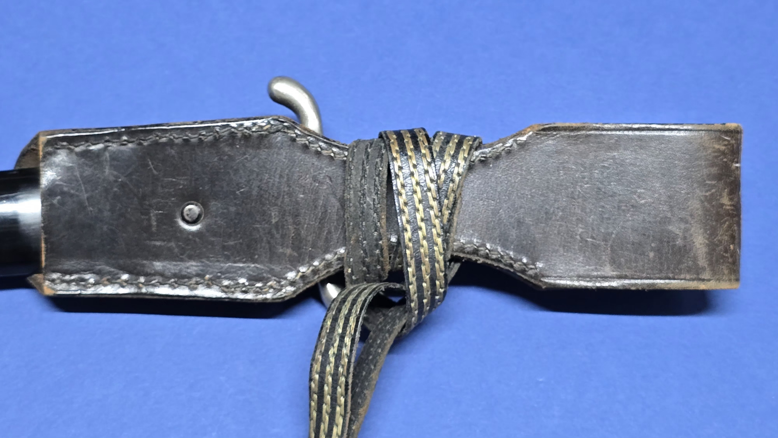 WW2 German Fireman Parade Bayonet - Frog - Knot - rear scabbard