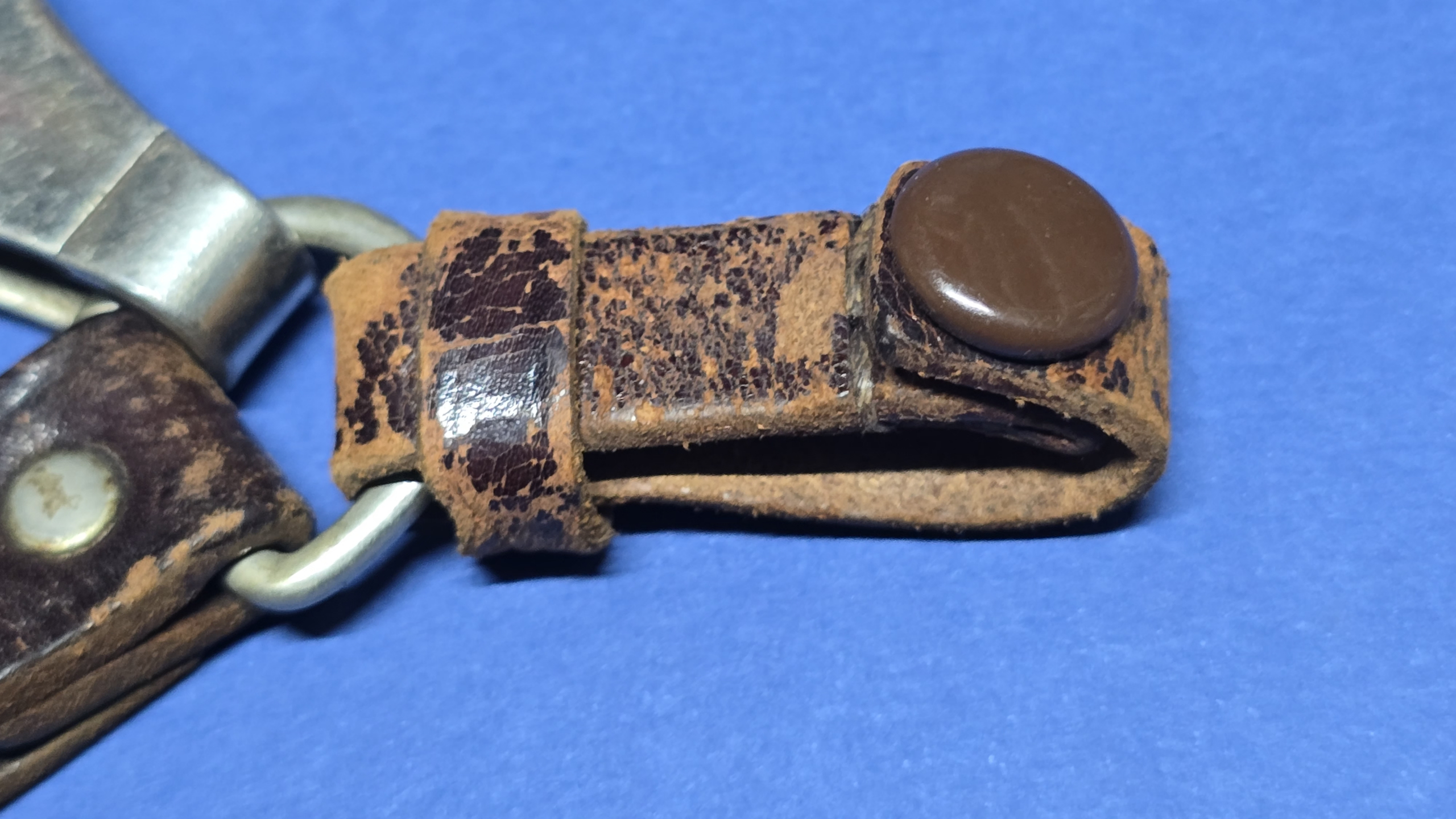 German SA Three Piece Hanger - RZM - 1930s - popper stud