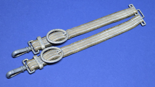 German Army Officer’s Dagger Hanger Straps – Aluminium Fittings
