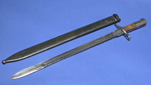 Swiss Model 1914 Pioneer Sawback Bayonet – HSW – Dated 1938