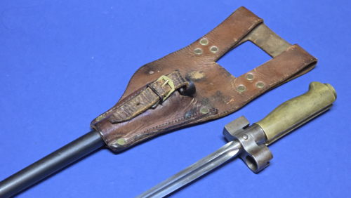 WWI French M1886/15 Lebel Bayonet with Matching Scabbard & Reinforced Frog