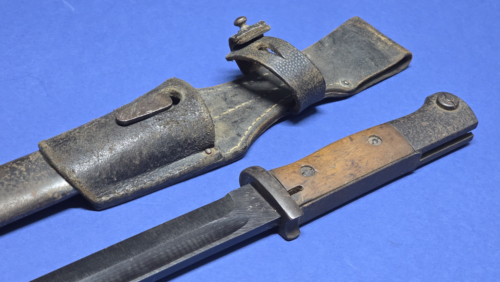 WW2 German K98 Bayonet – Near Mint Unsharpened Blade – Carl Eichhorn (COF) 1943 with Frog