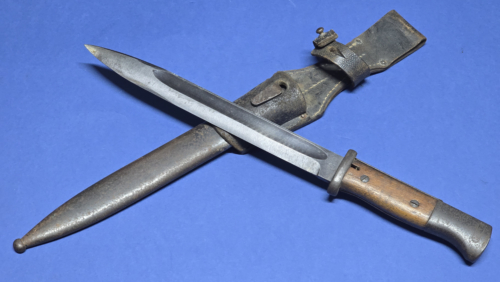 WW2 German K98 Bayonet – Near Mint Unsharpened Blade – Carl Eichhorn (COF) 1943 with Frog