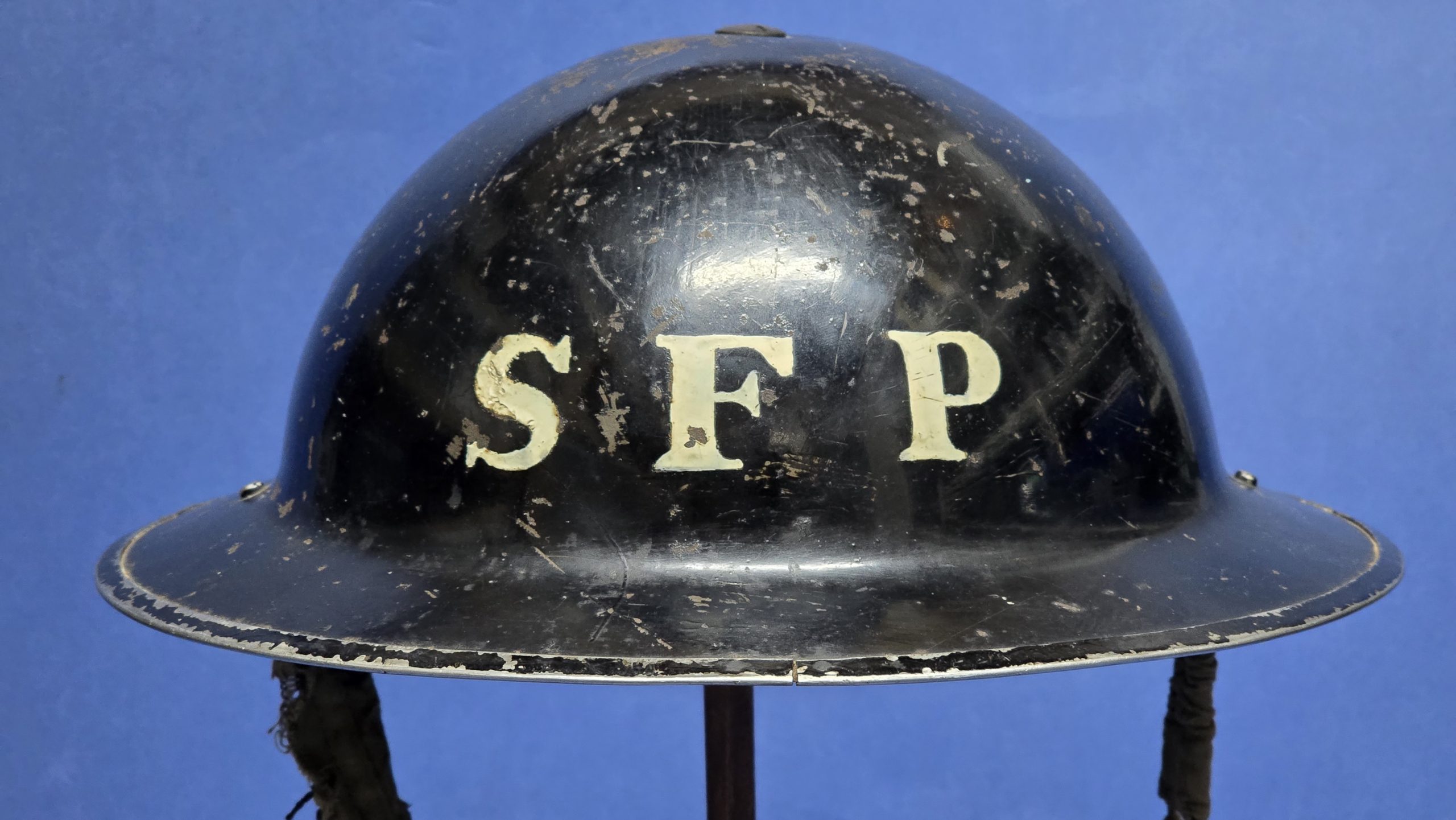 WW2 British Home Front SFP (Street Fire Party) Helmet with Named Owner, VERO Mark I Liner Dated 1939