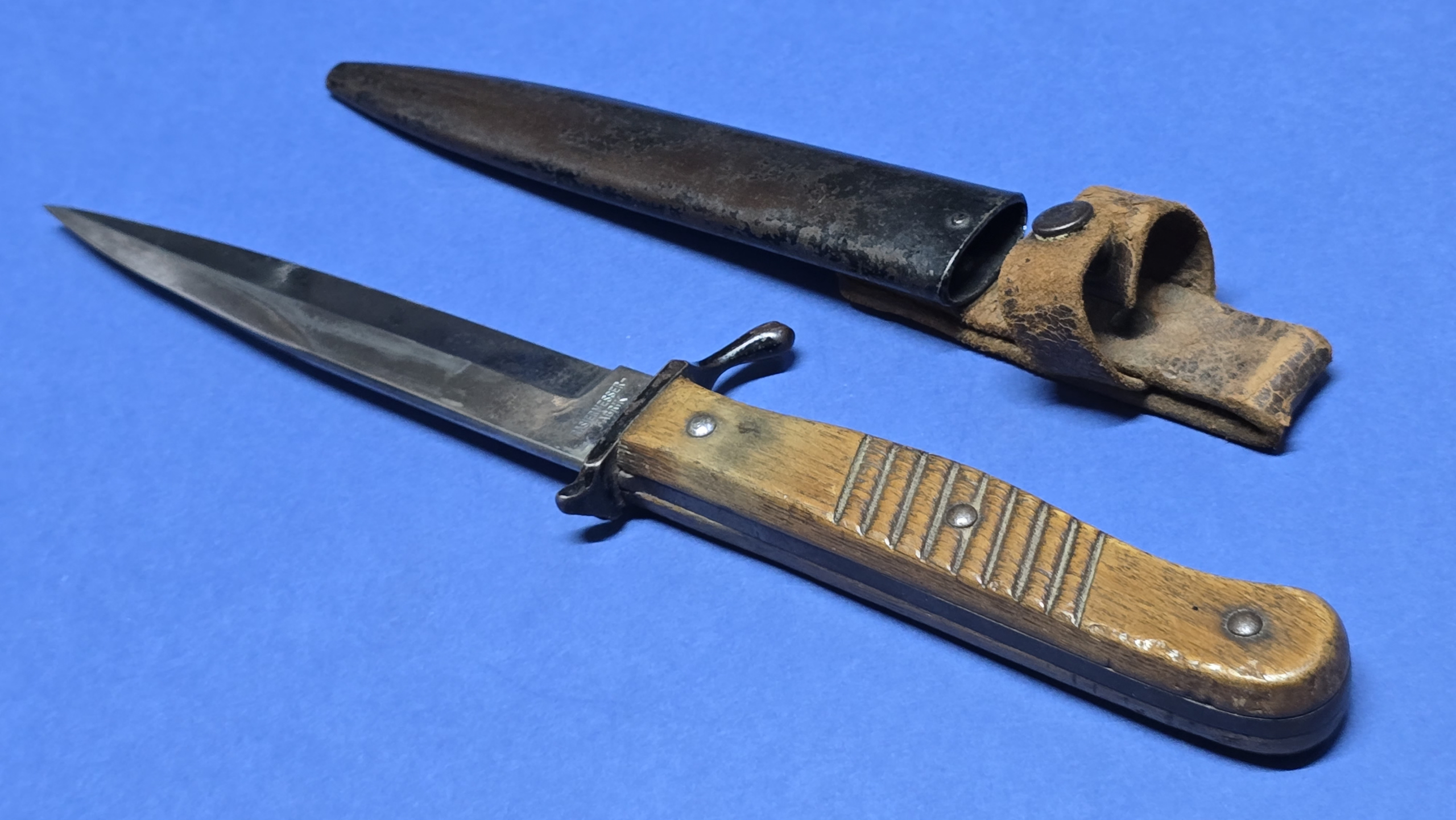 WW1 German Trench Fighting Knife – ERN, Wald Rhein