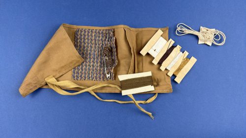 Original WW2 Victoria League Durban wartime sewing repair kit with original contents displayed open