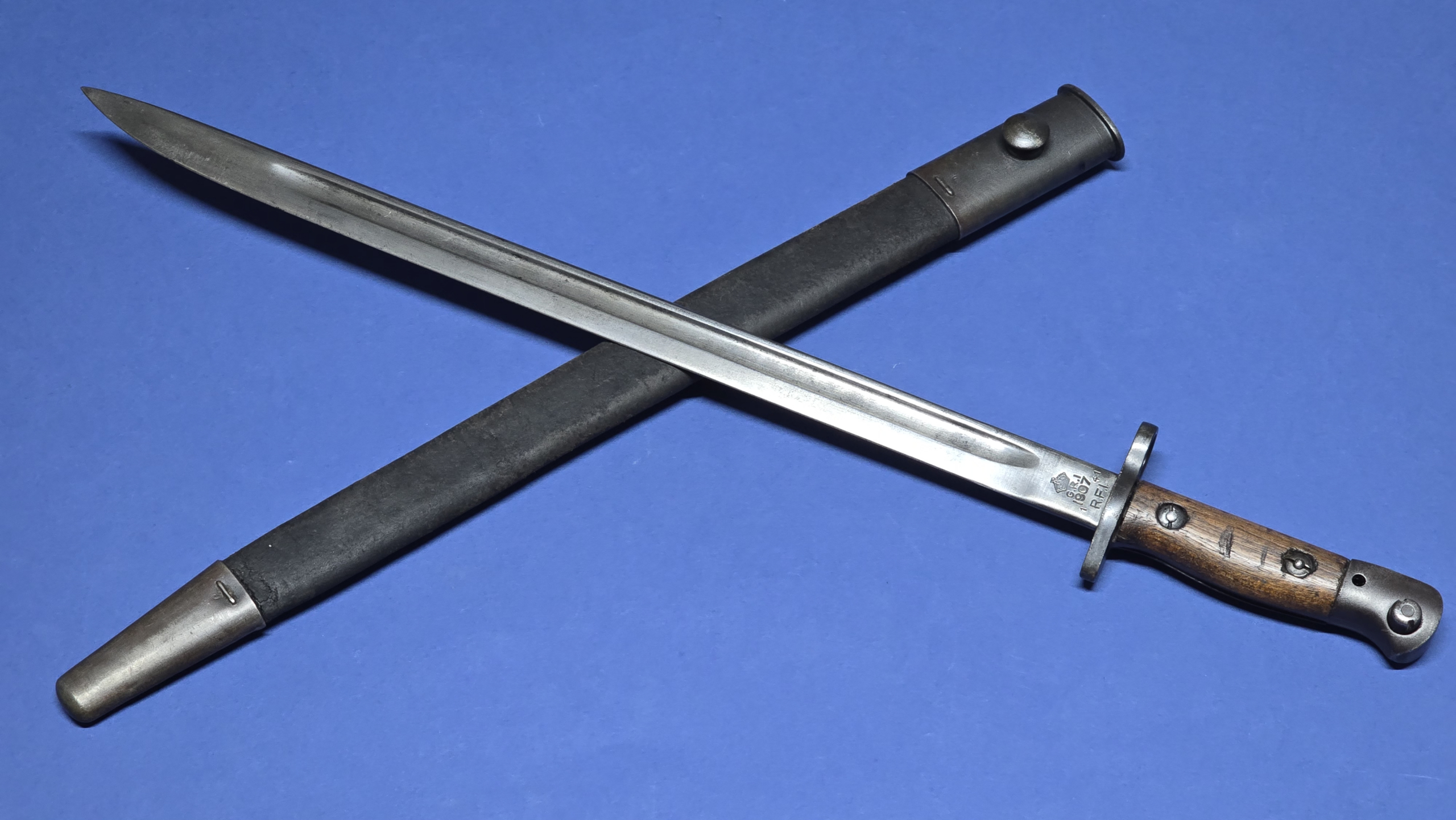 WW2 Indian Pattern 1907 Bayonet by Rifle Factory Ishapore (R.F.I.) – January 1941