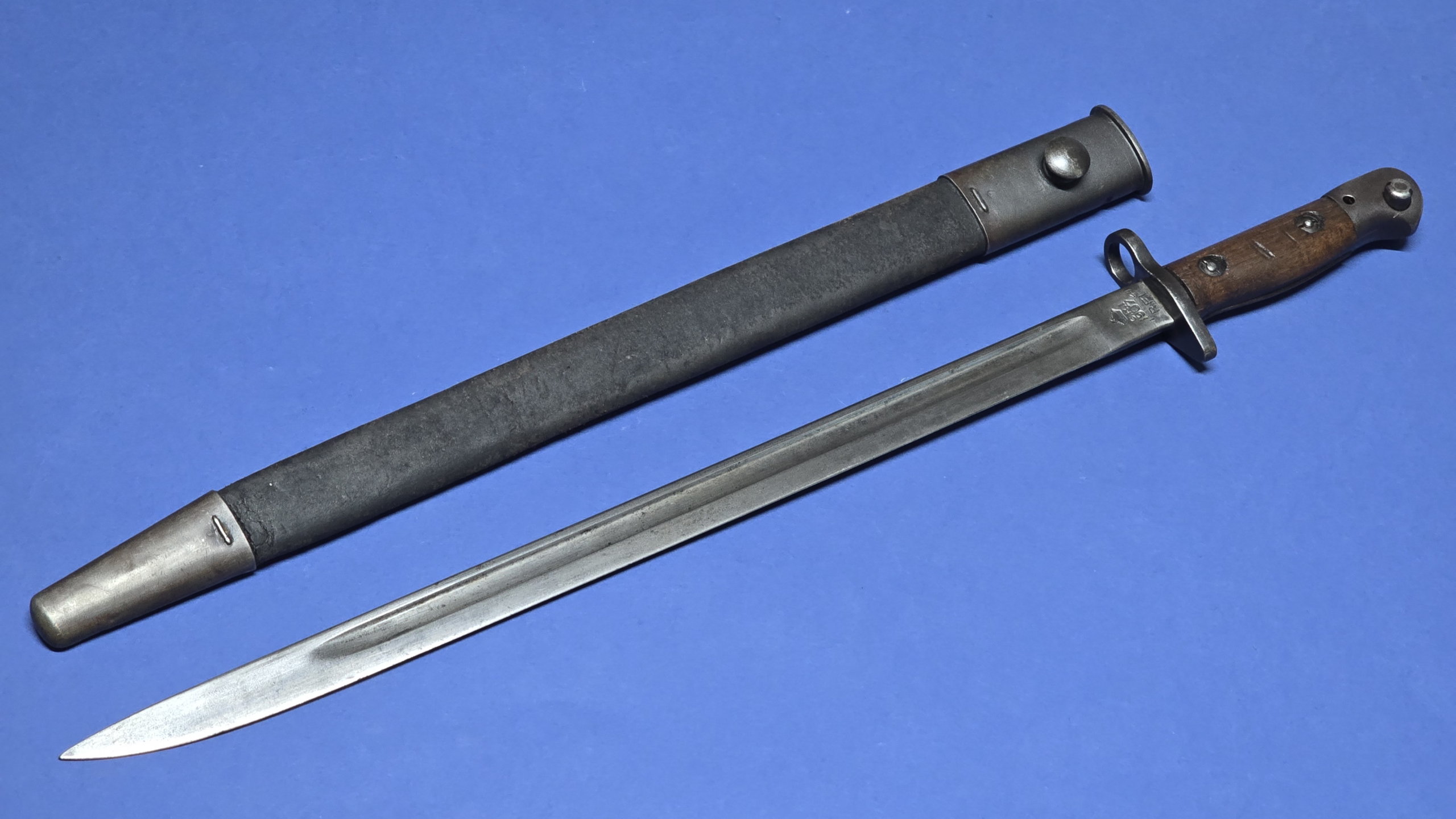 WW2 Indian Pattern 1907 Bayonet by Rifle Factory Ishapore (R.F.I.) – January 1941