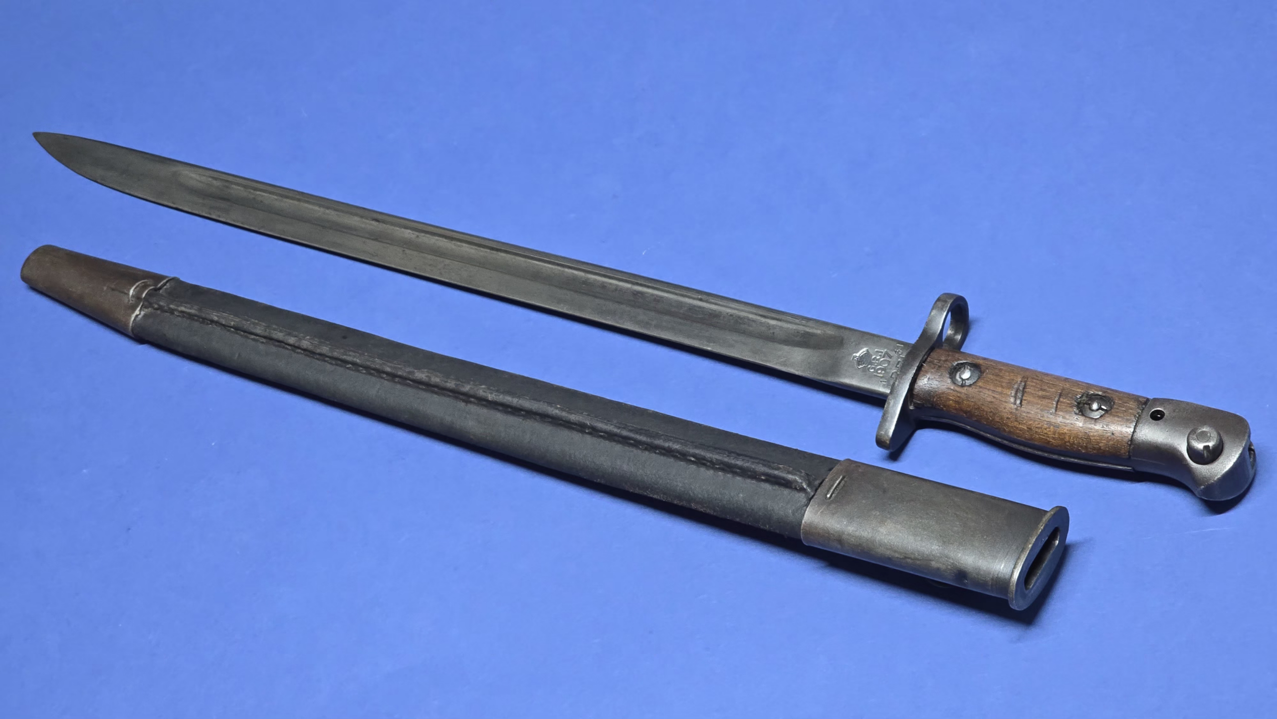 WW2 Indian Pattern 1907 Bayonet by Rifle Factory Ishapore (R.F.I.) – January 1941