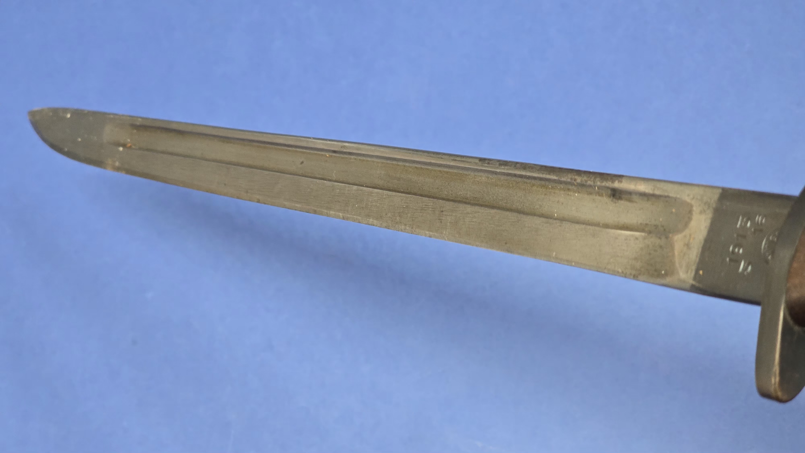 Remington Pattern 1913 Bayonet Dated March 1916 with Original Brown Leather Scabbard & Period Frog