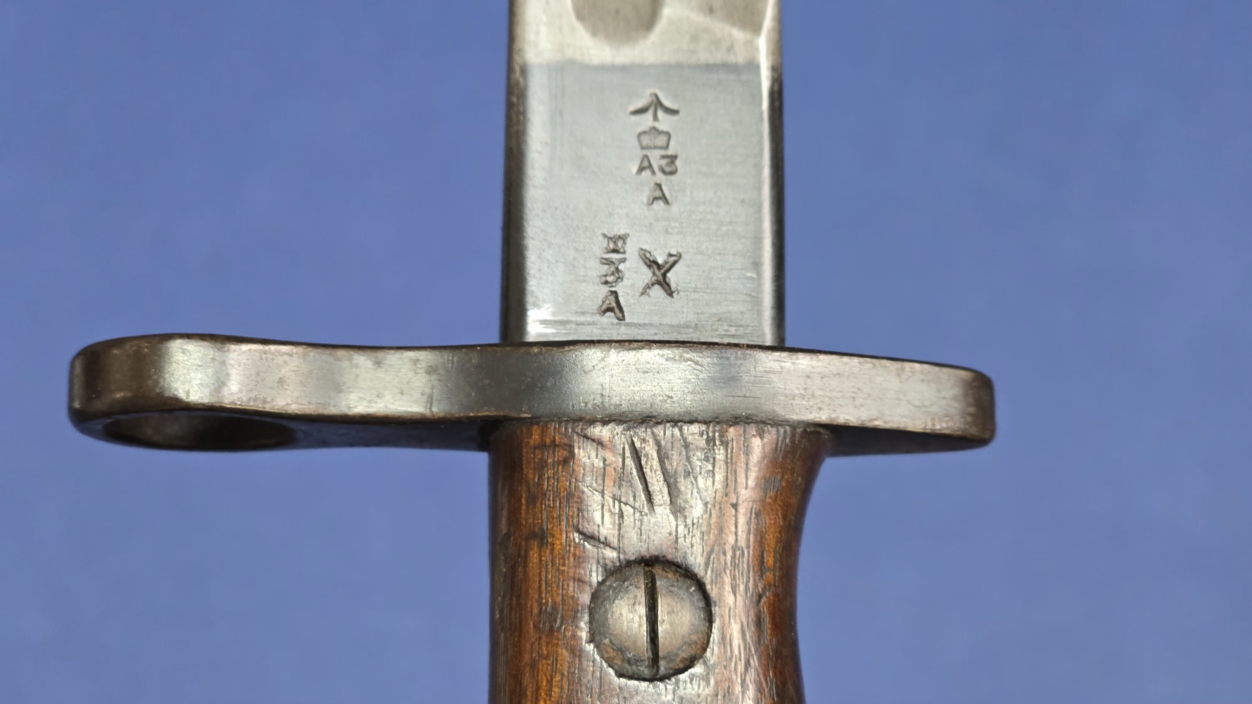 Remington Pattern 1913 Bayonet Dated March 1916 with Original Brown Leather Scabbard & Period Frog
