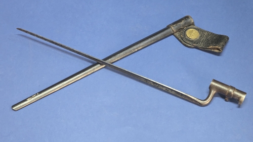 U.S. Model 1873 Springfield Trapdoor Socket Bayonet with Scabbard & MASS Marked Frog