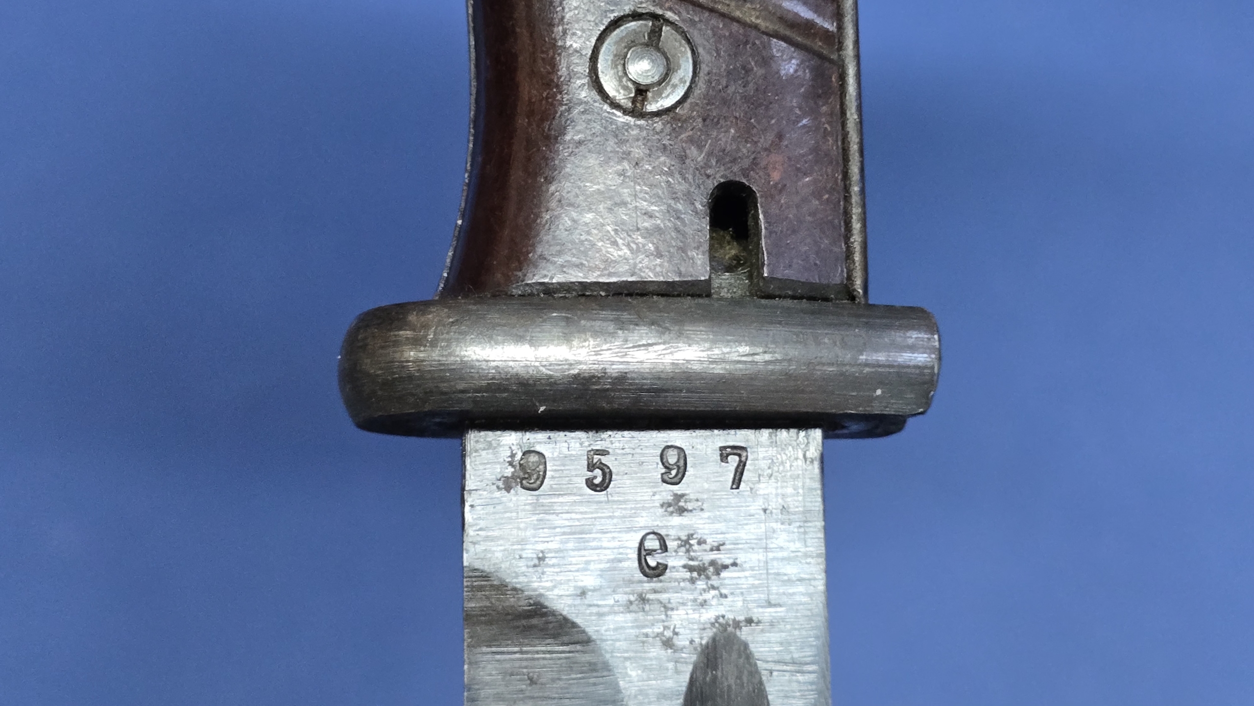 WW2 German K98 Bayonet – Near Mint Blade – Original Frog- 1944- CRS
