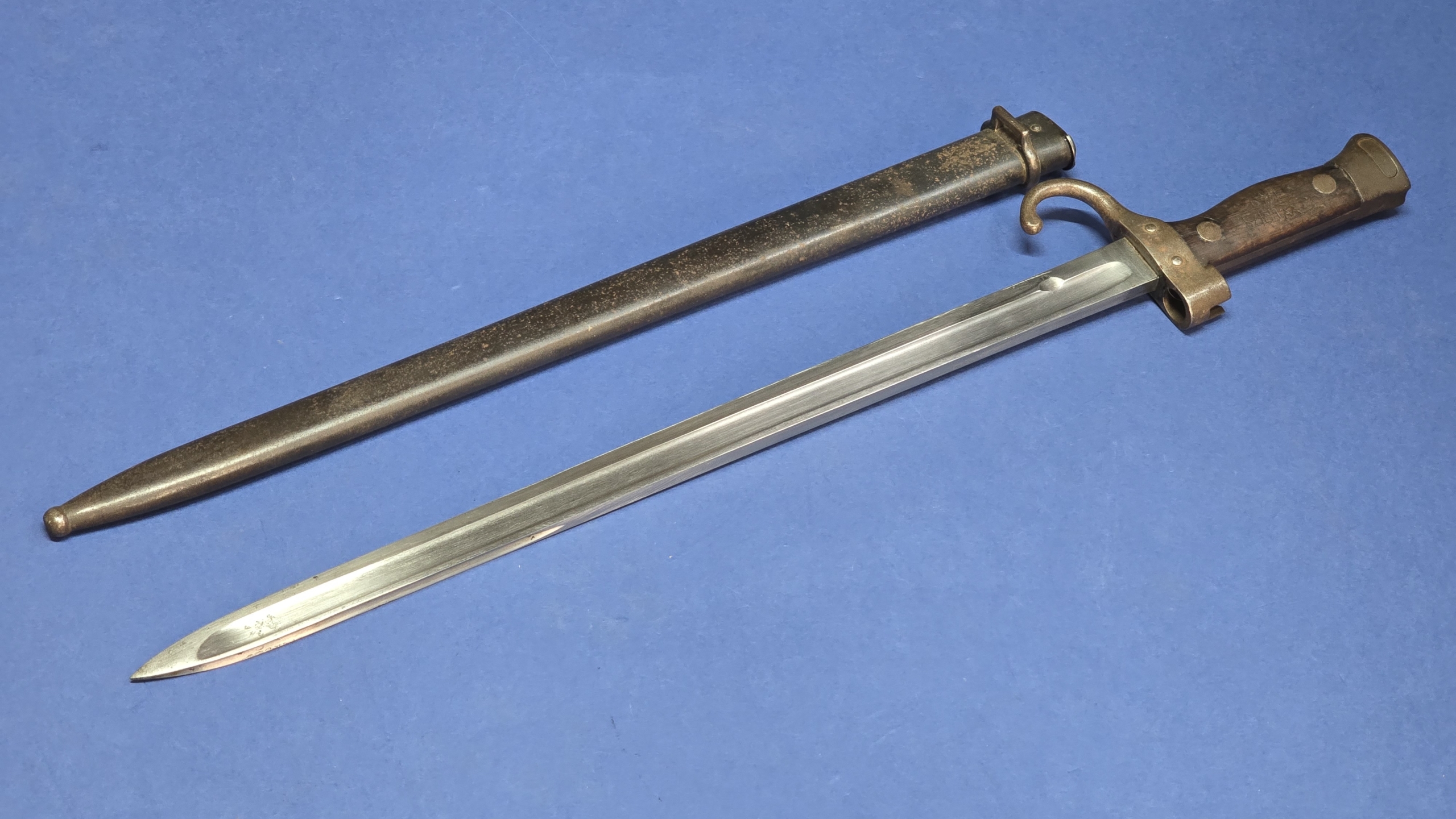 French Model 1892 Berthier 2nd Type Bayonet – Matching Numbers – Personalised Grips