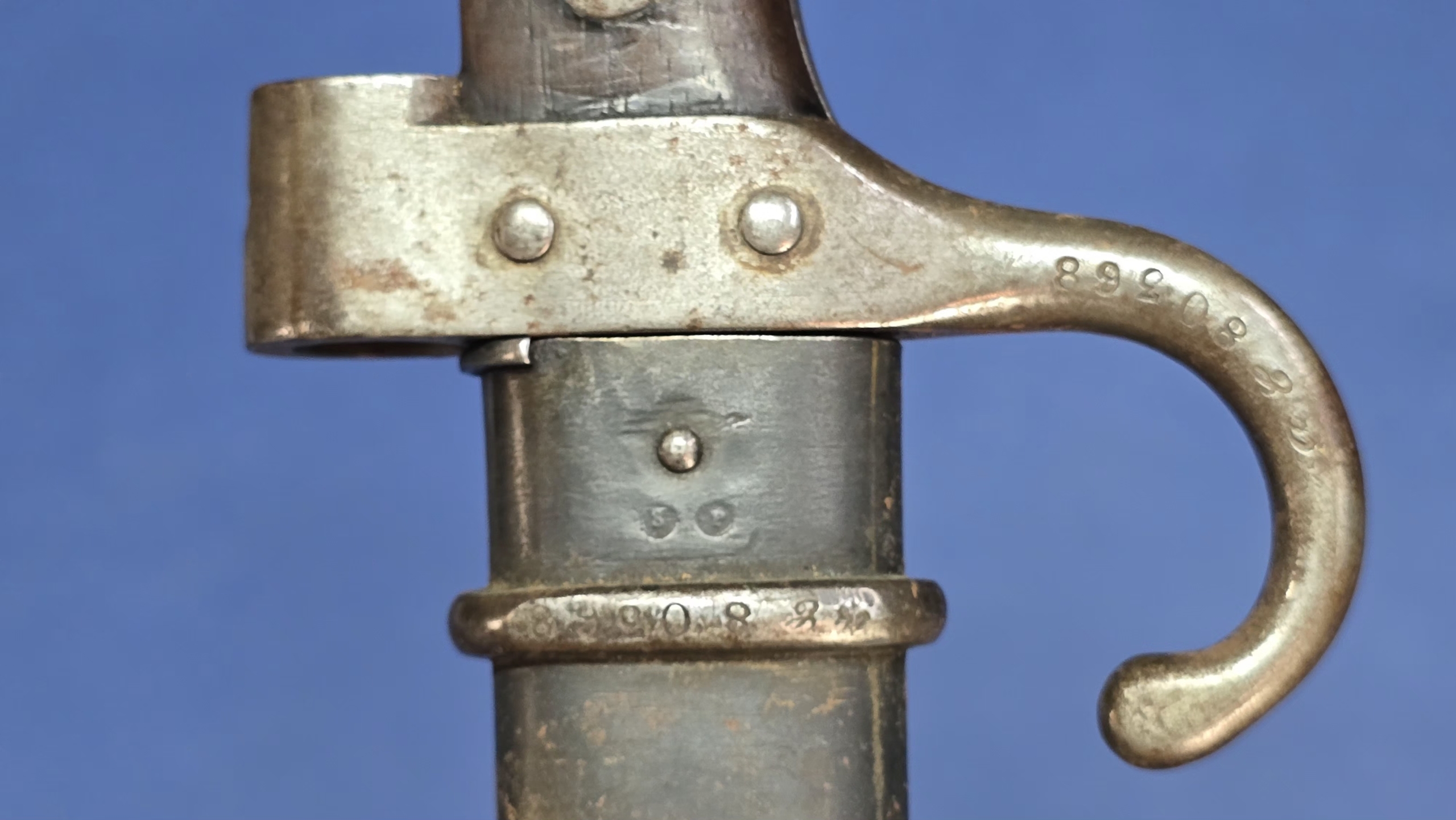 French Model 1892 Berthier 2nd Type Bayonet – Matching Numbers – Personalised Grips