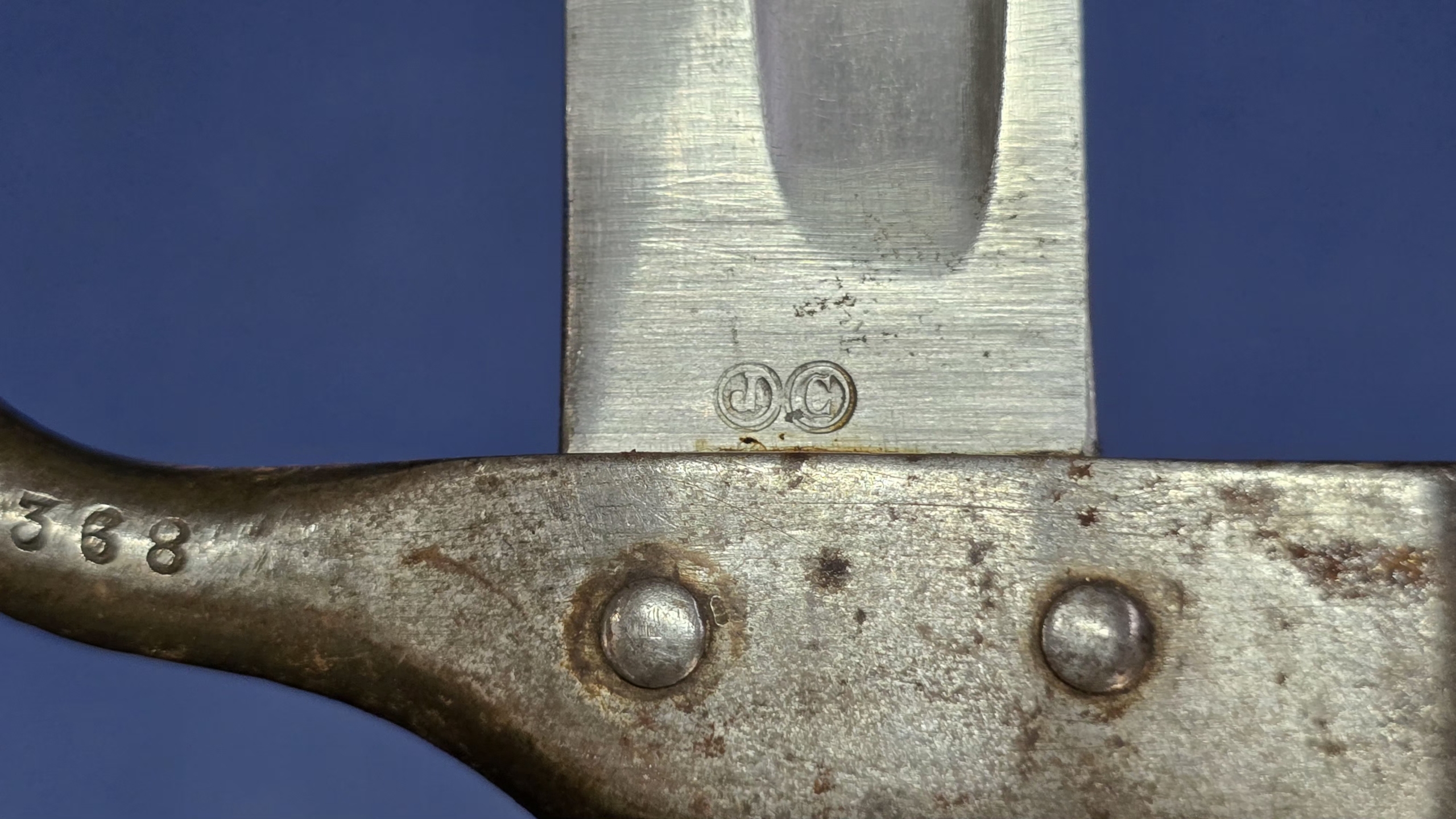 French Model 1892 Berthier 2nd Type Bayonet – Matching Numbers – Personalised Grips