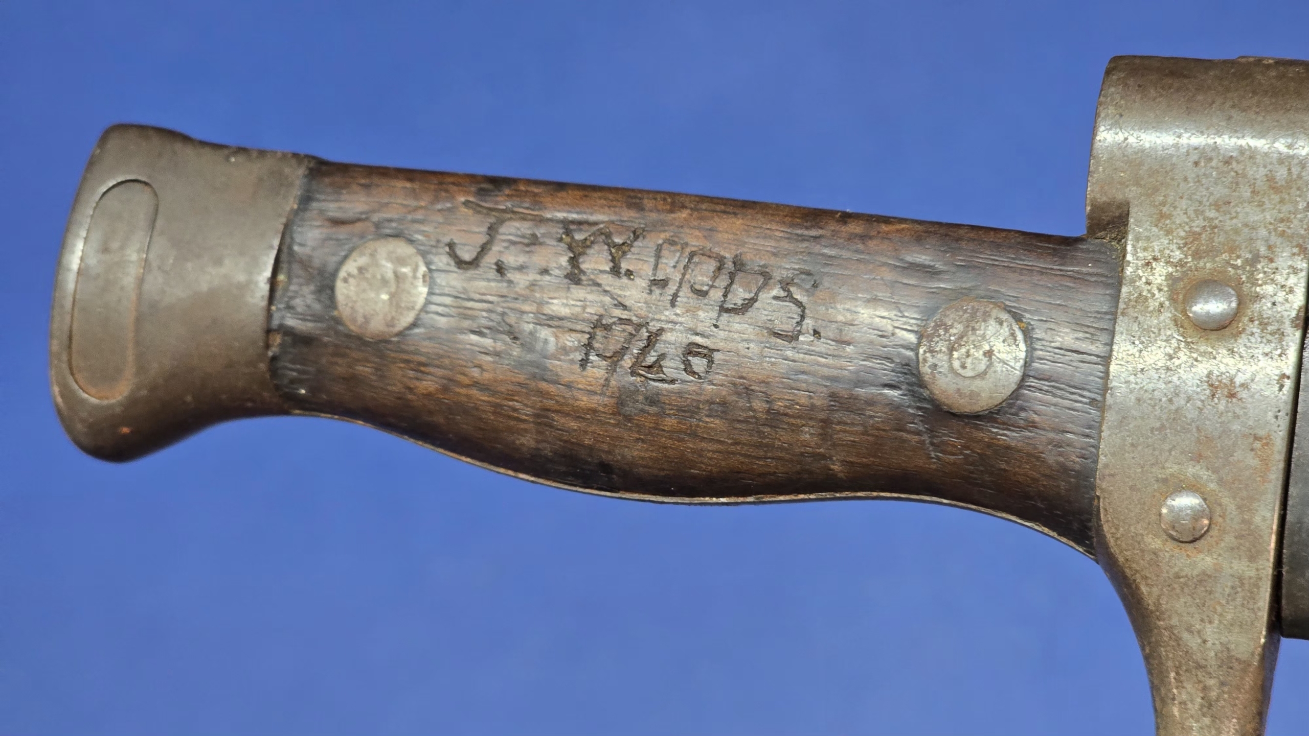 French Model 1892 Berthier 2nd Type Bayonet – Matching Numbers – Personalised Grips
