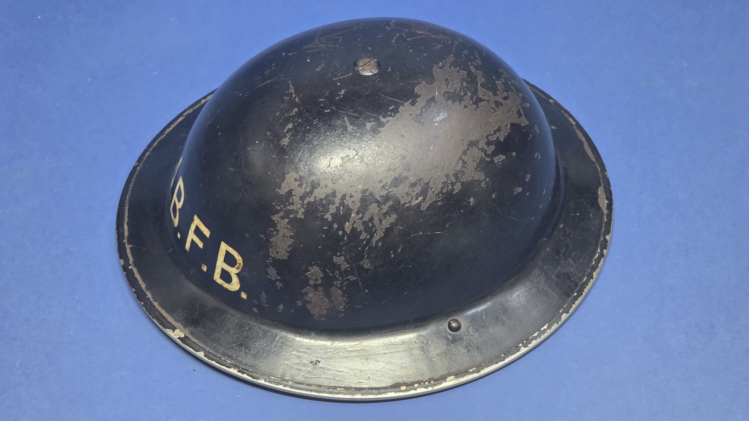 WW2 John Bull Fire Brigade (JBFB) British Mk II Steel Helmet – 1939 BMB – Matching Shell & Liner
