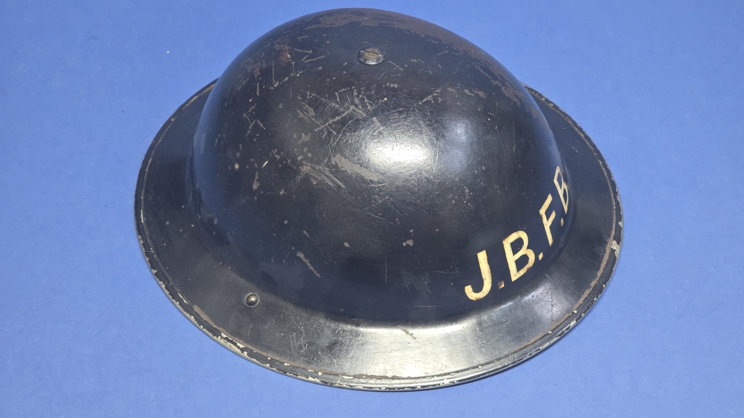 WW2 John Bull Fire Brigade (JBFB) British Mk II Steel Helmet – 1939 BMB – Matching Shell & Liner