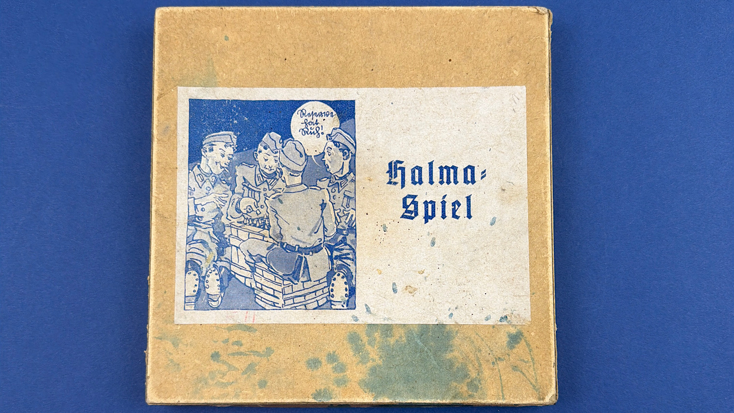 Early WW2 German Halma-Spiel box with original military-themed cover artwork.