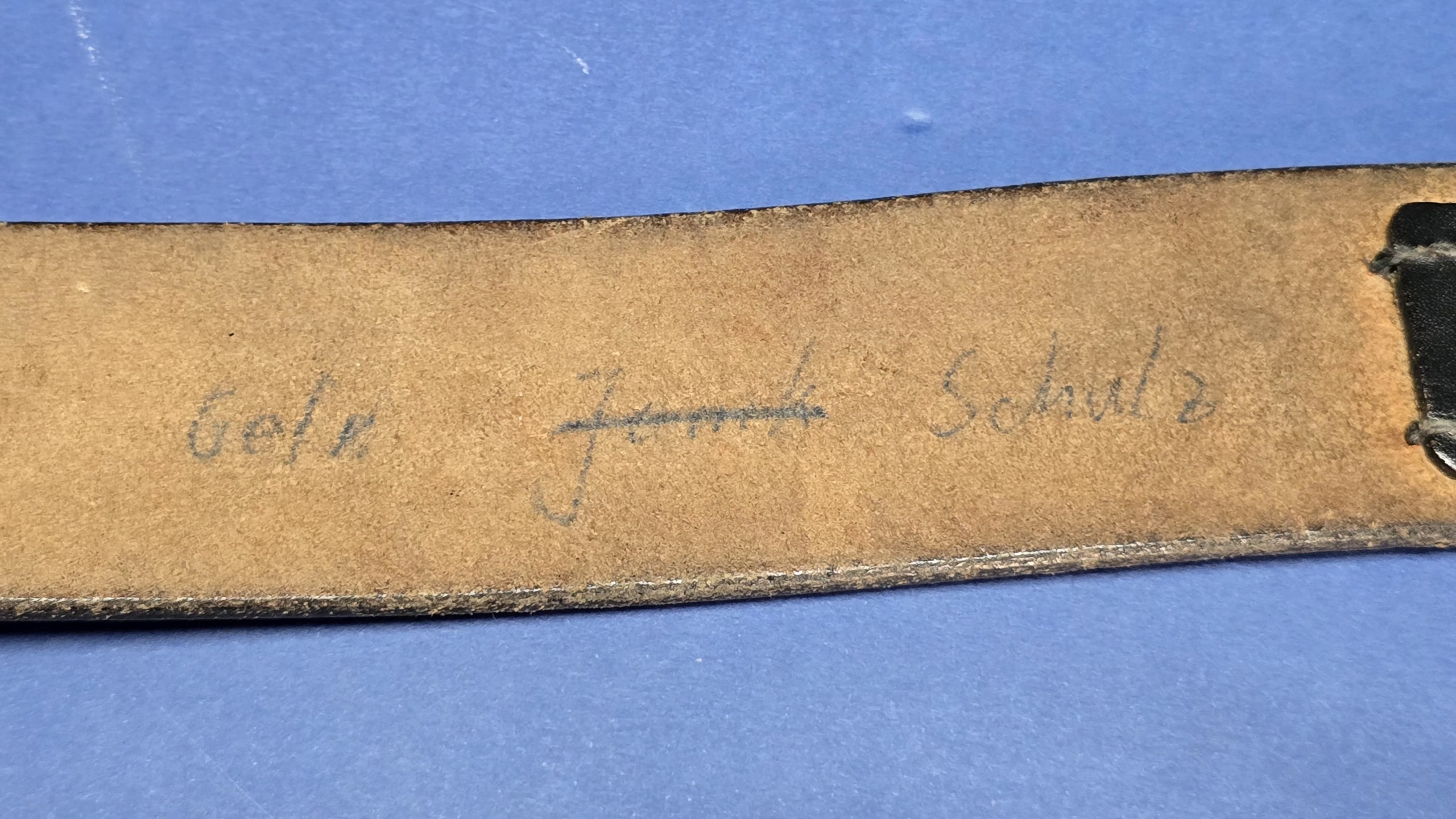 Original WWII German Leather Belt & Cross Strap Set – 1942