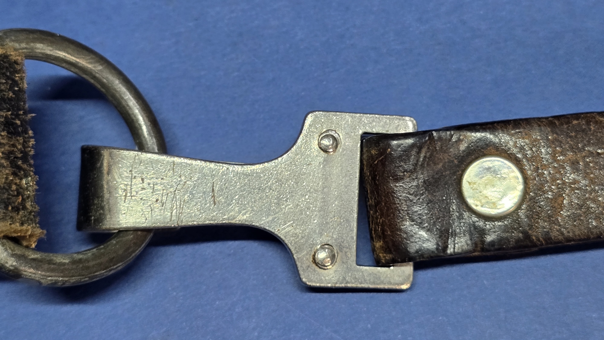 Original WWII German Leather Belt & Cross Strap Set – 1942