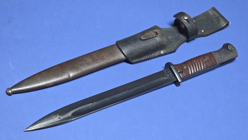 WW2 German K98 Bayonet - Near Mint Blade - E.u.F. Hörster 1939 - 1941 Dated Frog