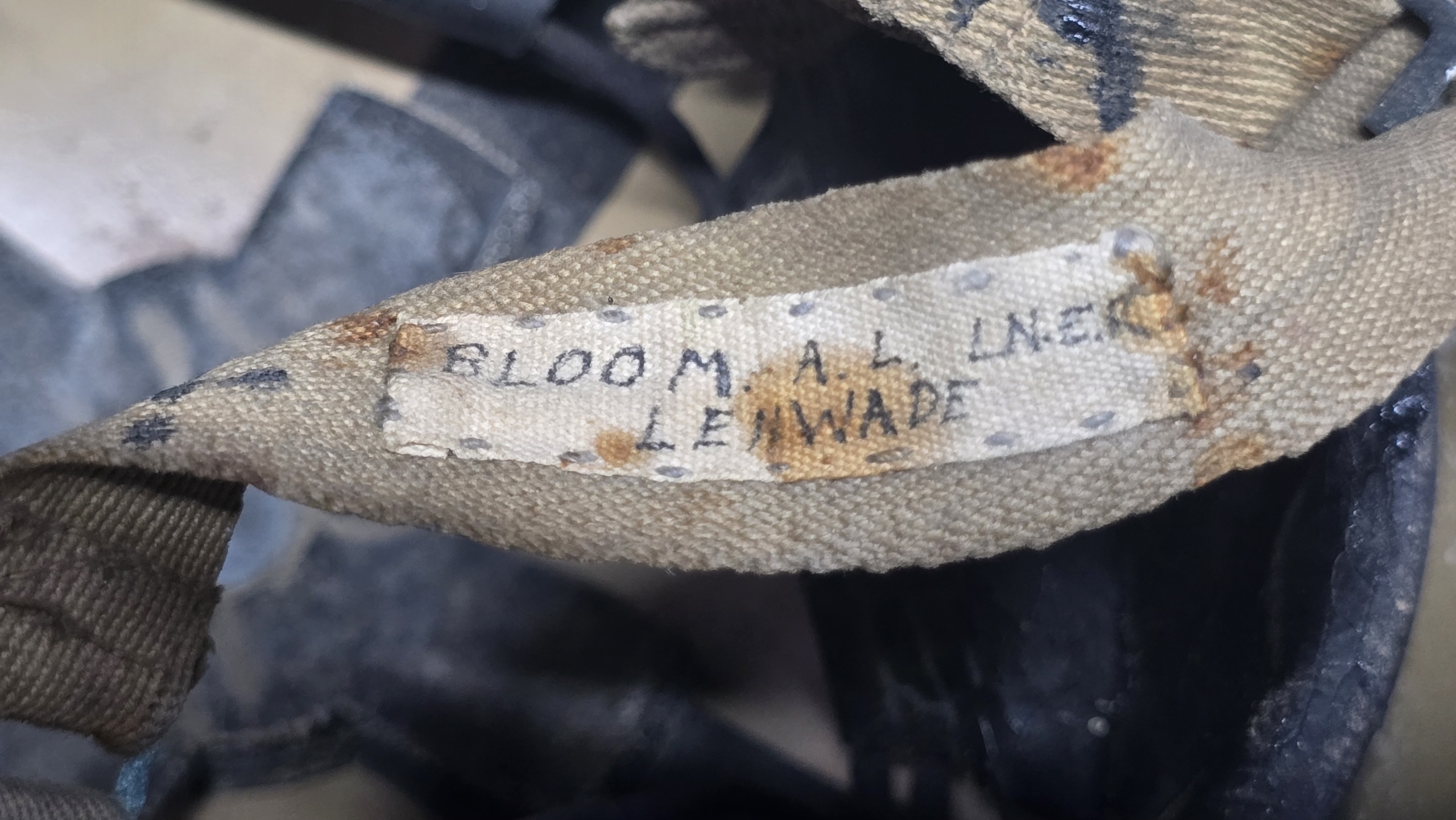 WW2 British LNER Mk II Home Front Helmet – A. L. Bloom, Lenwade – BMB 1940