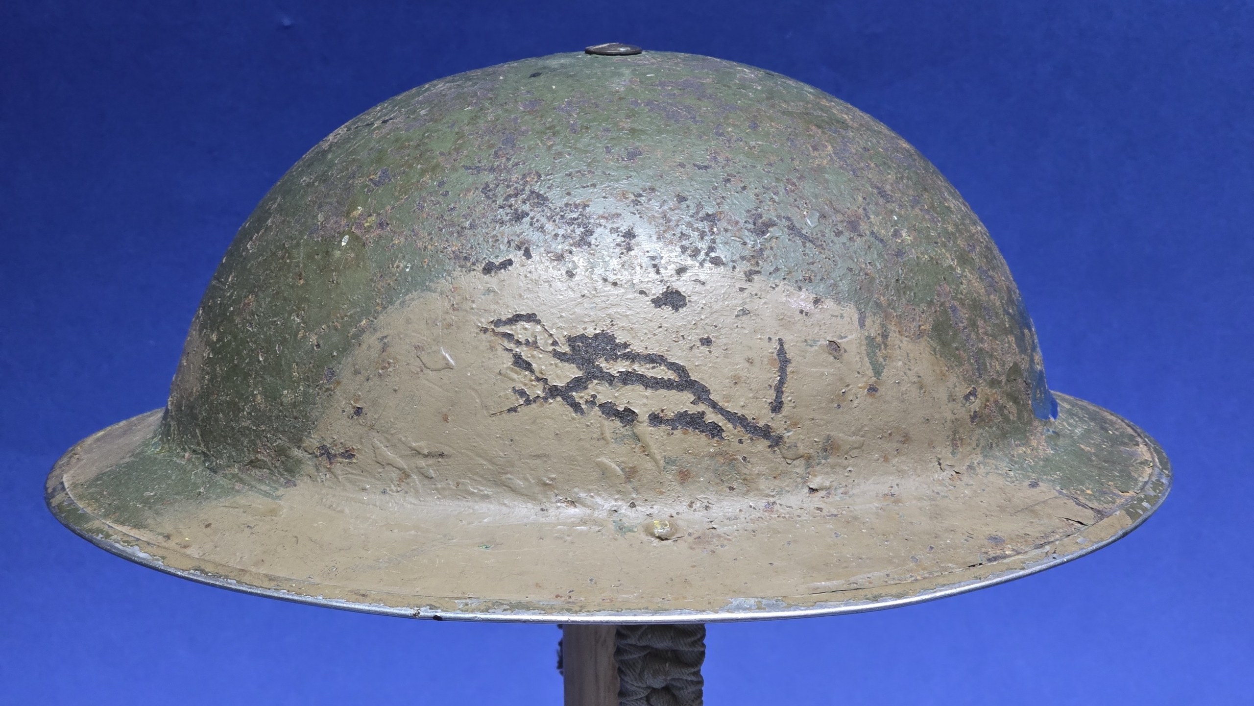 WW2 British Mk II Camouflaged Steel Helmet – 1939 JCS & W Liner