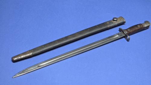 WW1 British Pattern 1907 Bayonet – Sanderson – August 1910 – Unit Marked