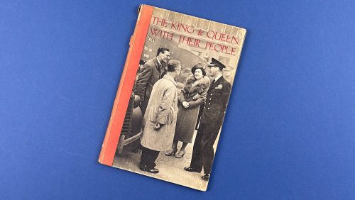 1941 first edition of The King and Queen With Their People showing King George VI and Queen Elizabeth on the illustrated front cover